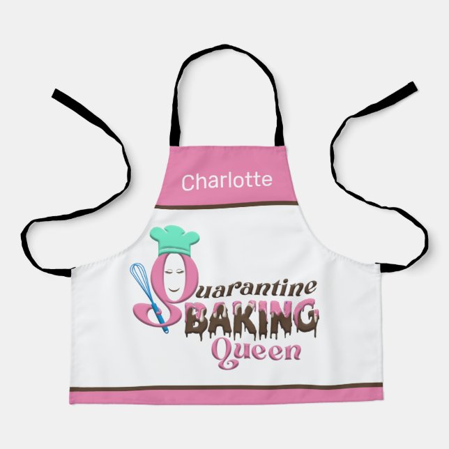 Tablier Cuisine de quarantaine personnalisée Queen Kids (Recto)