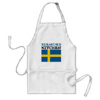 Cuisine d'élevage avec le drapeau de la Suède