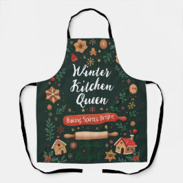 Tablier Cuisine d'hiver Queen Holiday Baking Apron
