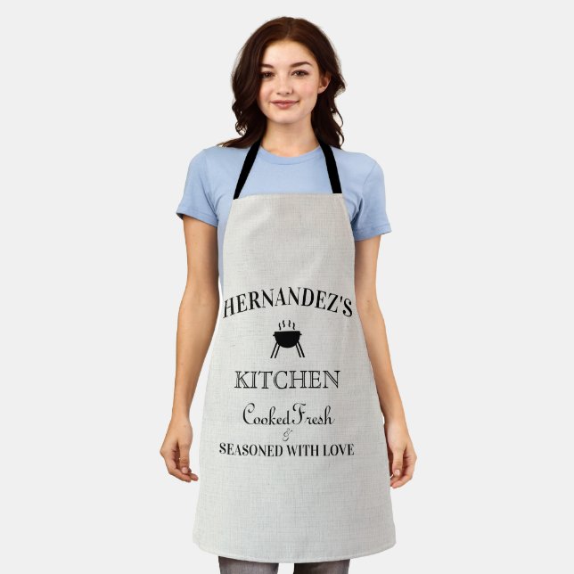 Tablier Cuisine familiale I Canva (Porté)