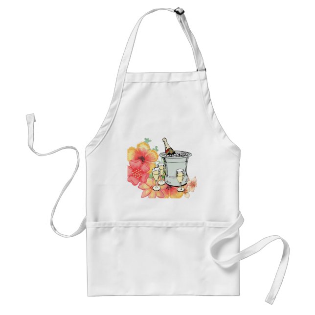 Tablier Cuisine Florale Champagne Apron (Devant)