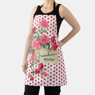 Tablier Cuisine florale de grand-mère personnalisée