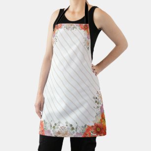 Tablier Cuisine florale rustique élégante