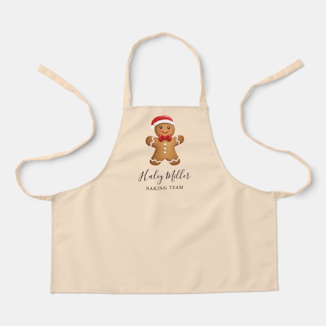 Tablier Cuisine Gingerpain de vacances Cookie Thème (Recto)
