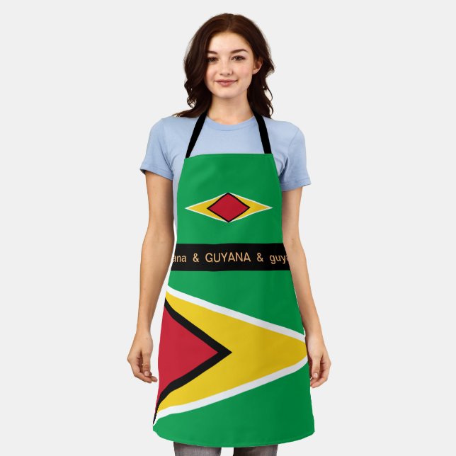 Tablier Cuisine Guyana & Guyana Drapeau Cuisine Chefs (Porté)