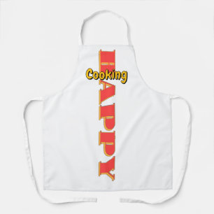 Tablier Cuisine Heureuse Chef Blanc