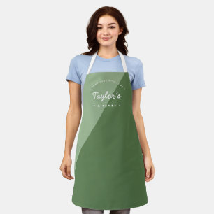 Tablier Cuisine maison verte avec amour personnalisée