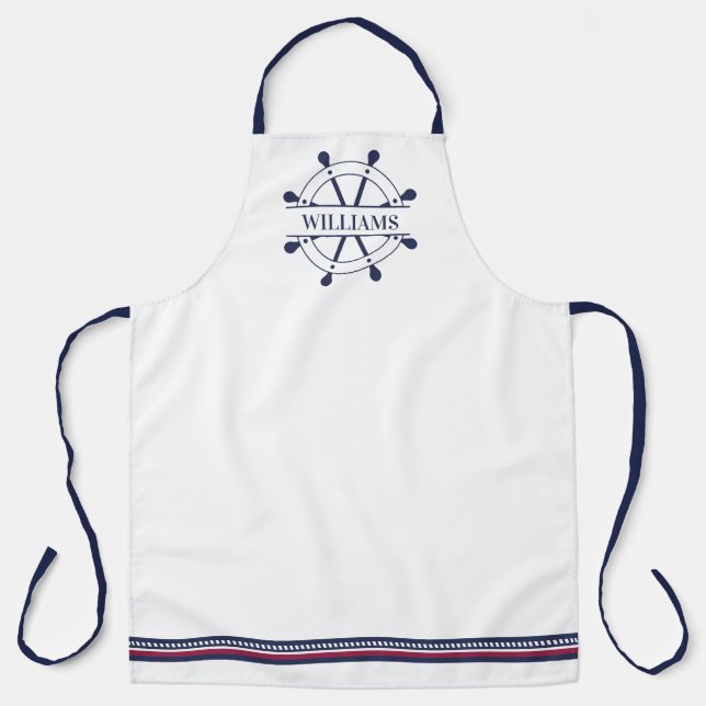 Tablier Cuisine nautique personnalisée (Recto)