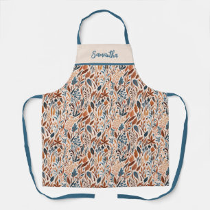 Tablier Cuisine personnalisée aux feuilles d'automne