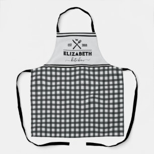 Tablier Cuisine personnalisée avec Buffle noir et blanc