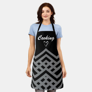 Tablier Cuisine personnalisée Coeur Noir Conception de lig