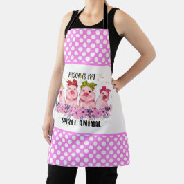 Tablier cuisine pour amoureux de lard de cochon mignon