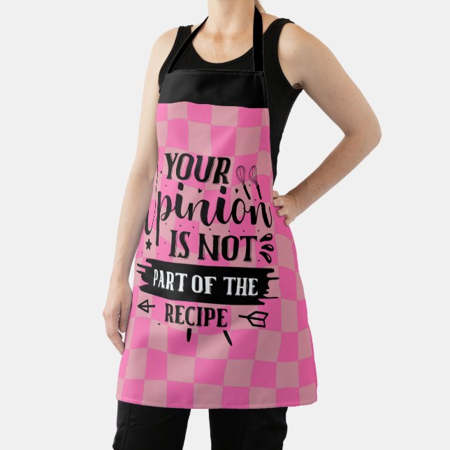 Tablier Cuisine Rétro Drôle Dit Rose (Insitu)