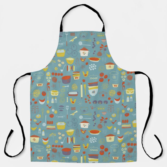 Tablier Cuisine rétro Style Eames du milieu du siècle (Recto)