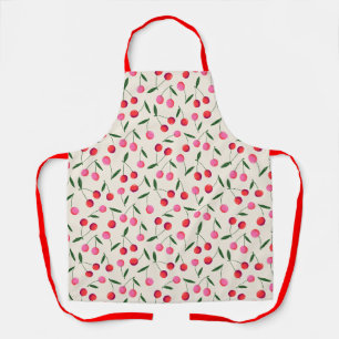 Tablier Cuisine rouge et rose Berry Cherry Retro