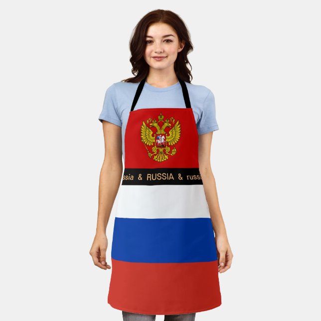 Tablier Cuisine Russie et Russie Drapeau Cuisine Chefs (Porté)