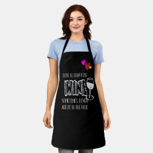 Tablier Cuisine Sassy Personnalisée Avec Vin Noir Personn