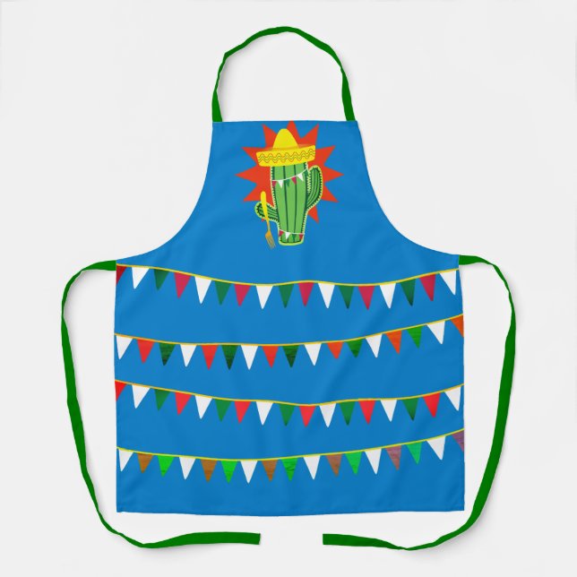 Tablier cuisine sombrero du cactus du sud-ouest (Recto)