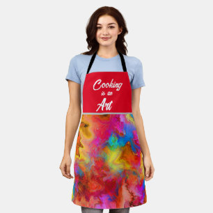 TABLIER CUISINE TENDANCE EST UN ARC-EN-CIEL D'ART