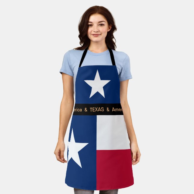 Tablier Cuisine Texas & Texas Flag America / Cuisine Chefs (Porté)