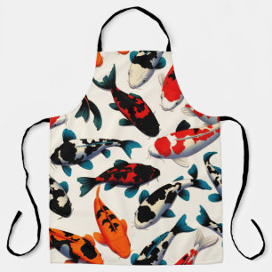 Tablier cuisine tout-en-plan Motif Koi
