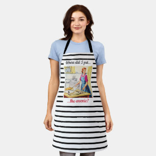 Tablier Cuisine Vintage drôle de femme au foyer dans les