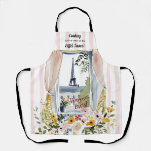 Tablier Cuisiner avec vue sur la Tour Eiffel