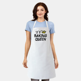 Tablier Cuisinez l'aire Queen avec la jolie couronne de pr