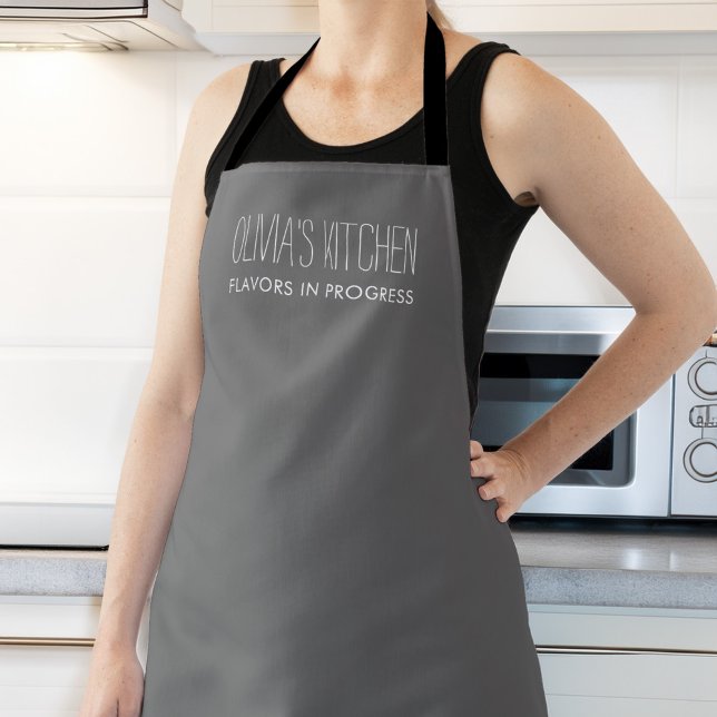 Tablier Cuisinier Baker personnalisé (Modern Personalized Baker, Cook, Chef Apron by MINTIC DESIGN STUDIO)