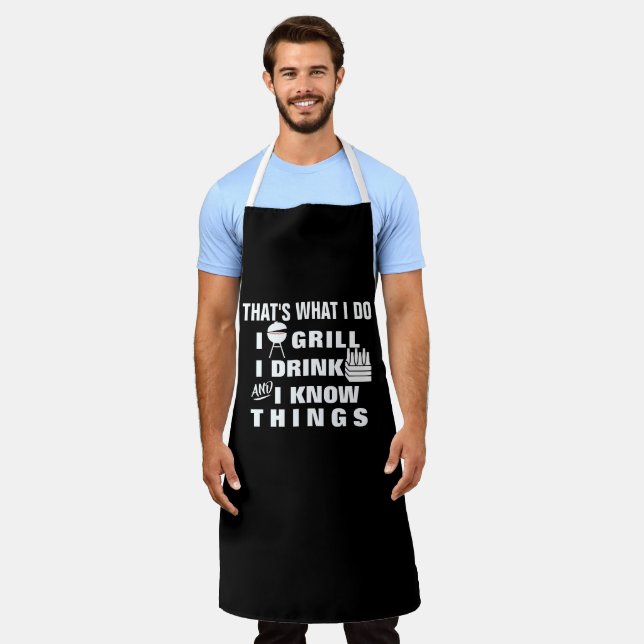 Tablier Cuisinier Grill Sur Mesure Chef Drôle Apron Person (Porté)