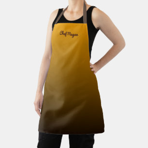 Tablier Cuisinier Privé Dégradé Moutarde Brun
