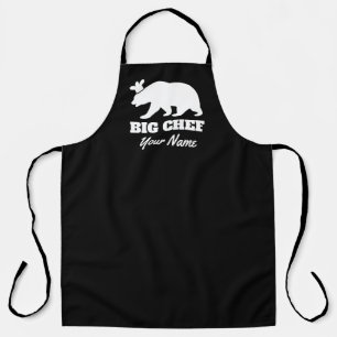 Tablier Cuisinier sur mesure drôle ours noir BBQ cuisine