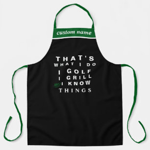 Tablier Cuisinière de gril de Golfer personnalisée BBQ Che
