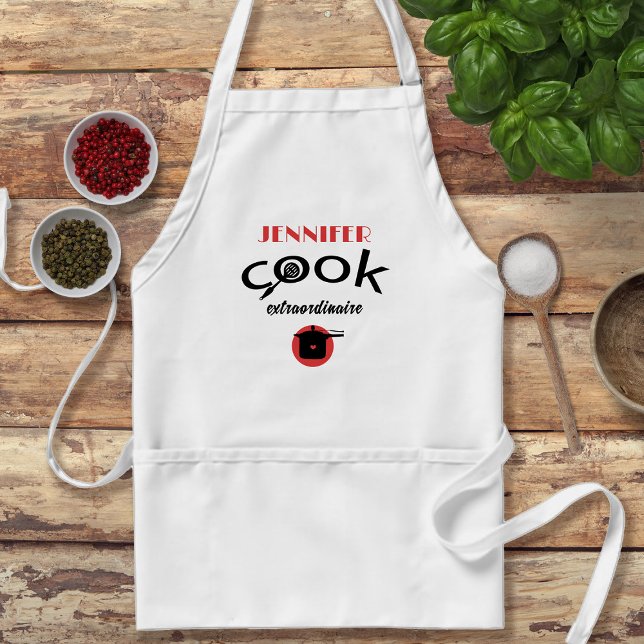 Tablier Cuisinière personnalisée Adulte Extraordinaire Adu (Créateur téléchargé)
