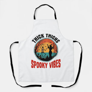 Tablier Cuisses Épaisses Vibes Sombres Design Halloween Vi