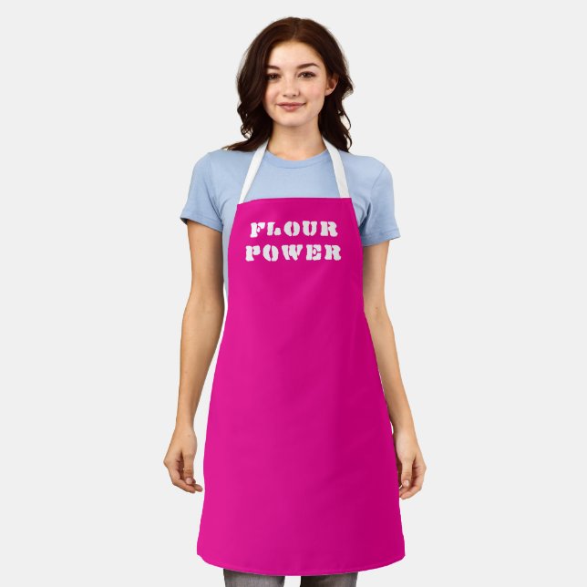 Tablier Cuisson rose pâle avec alimentation de la farine (Porté)