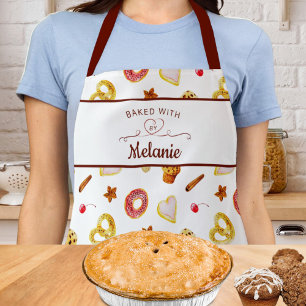 Tablier CUIT AVEC AMOUR Boulangerie Motif Personnalisé