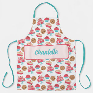 Tablier Cuite pastel girly cuisine gâteau dessert recette 