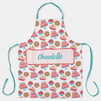 Tablier Cuite pastel girly cuisine gâteau dessert recette 