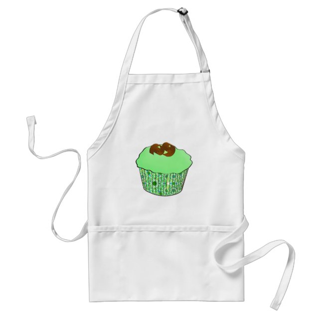 Tablier Cupcake au chocolat congelé à la menthe, Arrière - (Devant)