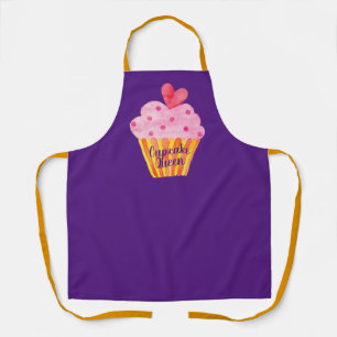 Tablier Cupcake NAME cuire aquarelle personnalisée tablie