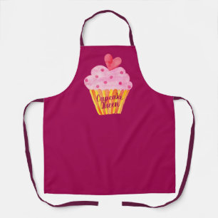 Tablier Cupcake NAME cuire aquarelle personnalisée tablie