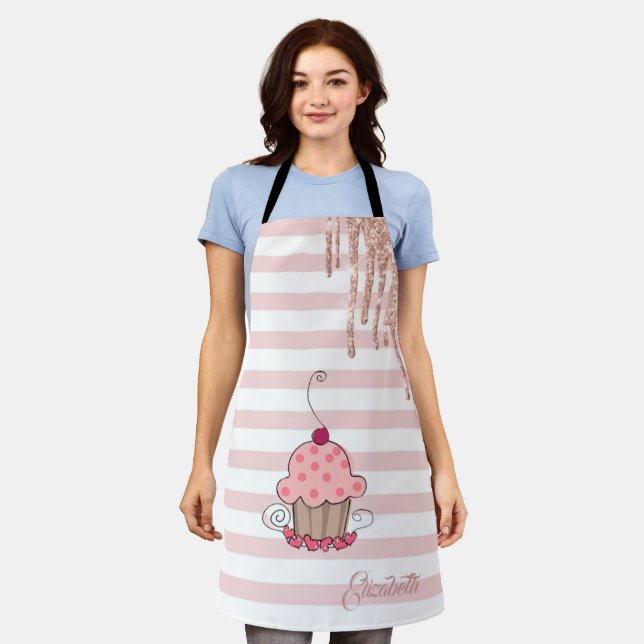 Tablier Cupcake, Parties scintillant, Grilles (Porté)