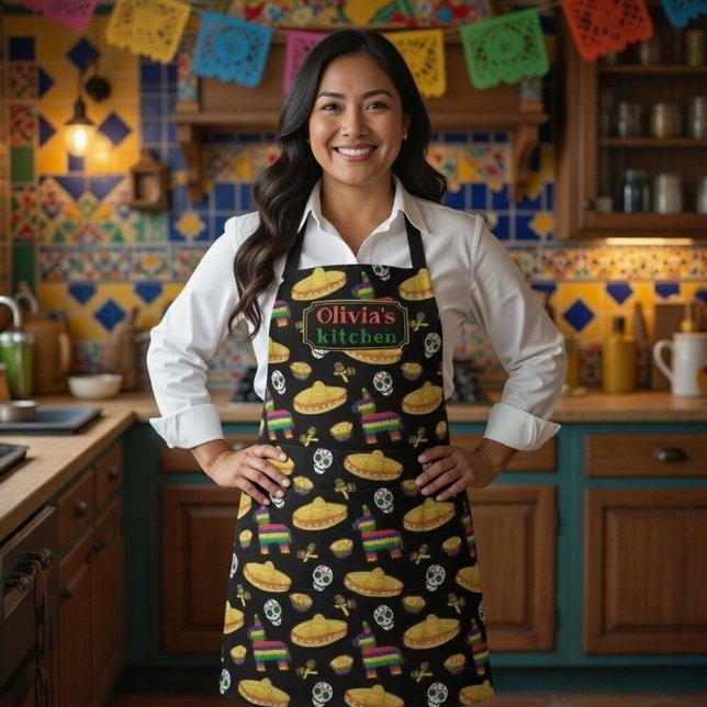 Tablier Custom Mexican Fiesta & Día de Muertos Apron (Créateur téléchargé)