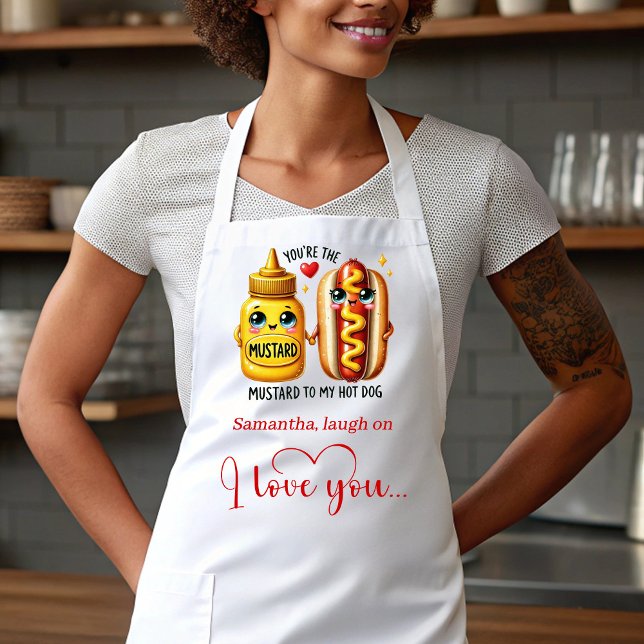 Tablier Custom Name Cute Food Best Valentine Gift Apron (Custom Name Cute Food Best Valentine Gift Apron)
