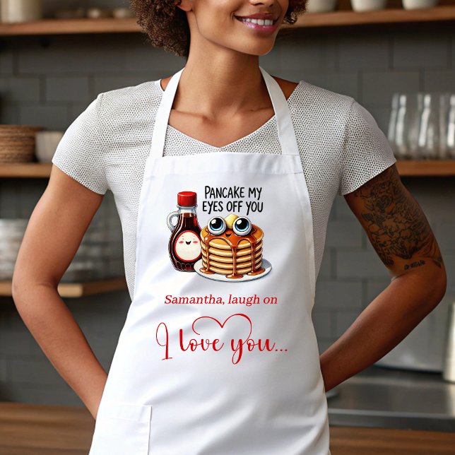 Tablier Custom Name Gift for Girlfriend Valentine Fun Food (Custom Name Gift for Girlfriend Valentine Fun Food Apron)