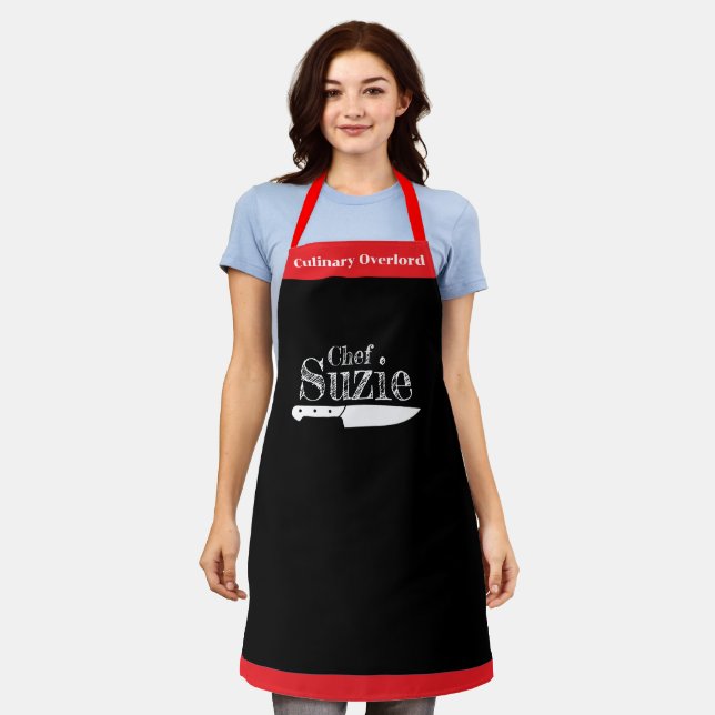 Tablier Customizable Chef Name Apron - Personalized! (Porté)