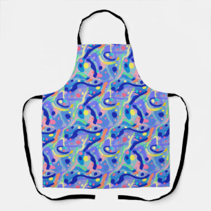 Tablier Cute Abstrait Pastel Neon Motif répétitif