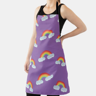 Tablier Cute arc-en-ciel avec Motif nuages