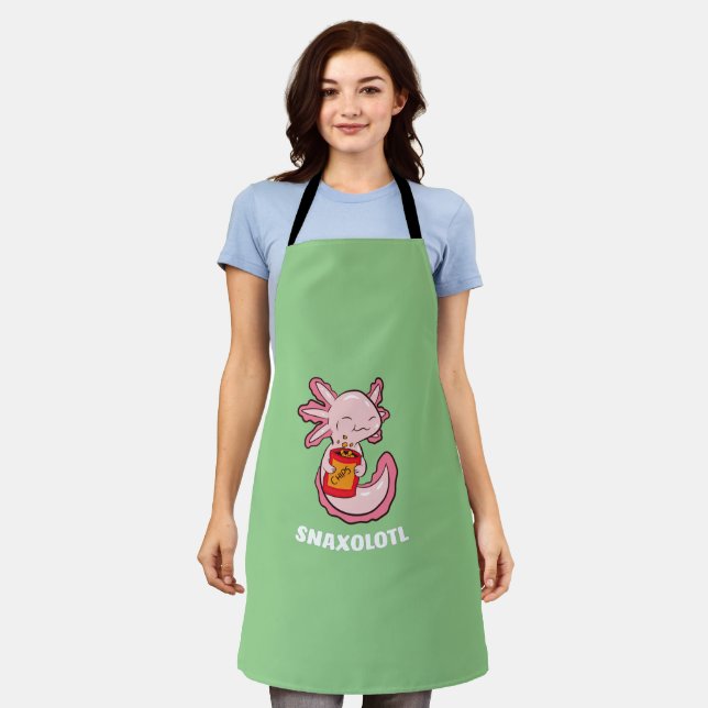 Tablier Cute Axolotl Lover Snaxolotl Kawaii (Porté)